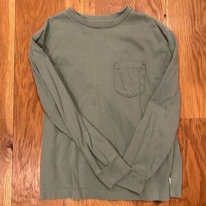 GAP KIDS Boys Organic Cotton Pocket-T Green Long Sleeve Shirt